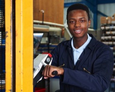 African American Forklift Operator Image