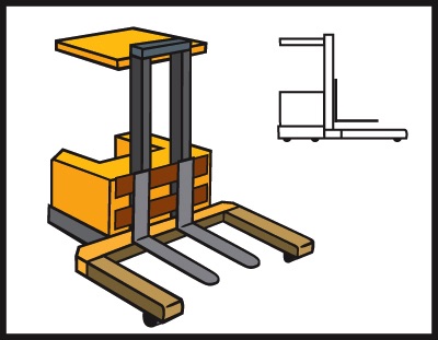 Class 2 Electric Motor Narrow Aisle Trucks Illustration